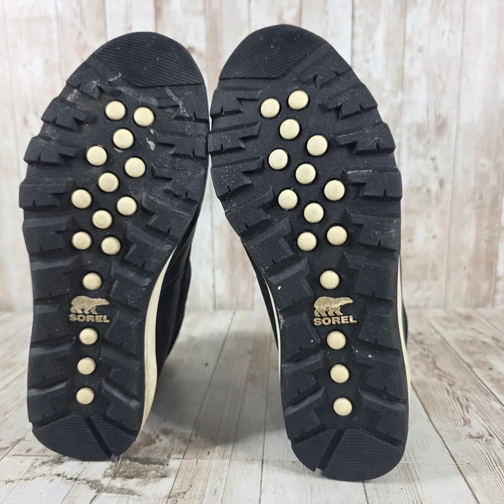 Sorel Whitney Short Lace Womens Black Waterproof Winter Snow‎ Boots NY2328-010 6